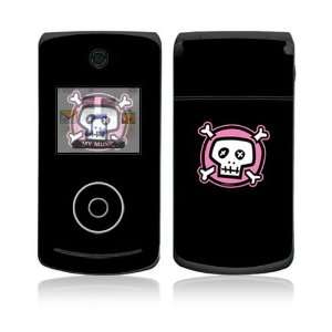  LG Chocolate 3 (VX8560) Decal Skin   Pink Crossbones 