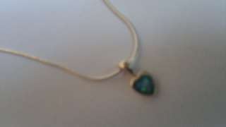   sterling silver necklace opalo collar corazon coeur talismanes  