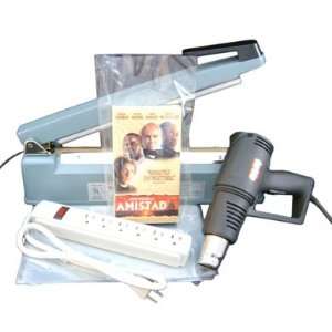  Shrink Wrapping Kit with 6 x 11 in. Vedio Shrink Bags, 500pcs: Office