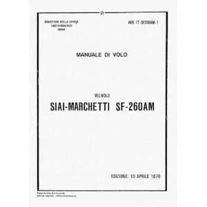  SIAI Marchetti SF 260 M Aircraft Flight Manual  1976 
