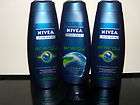 New NIVEA FOR MEN BODY WASH 16.9 FL OZ 3 EACH