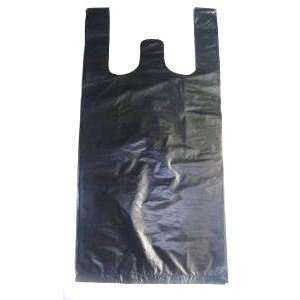  800ct Black Plastic T shirt Shopping Bags (8x4x16 13mic 