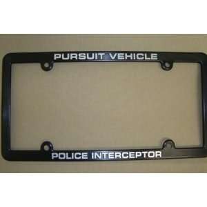 Police Pursuit Vehicle Interceptor License Plate Frame