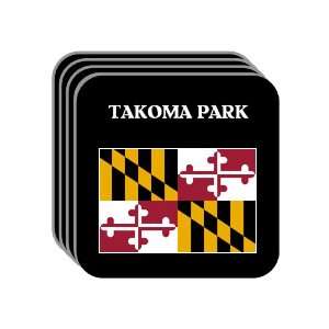  US State Flag   TAKOMA PARK, Maryland (MD) Set of 4 Mini 