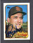 1989 Topps #319 Greg Booker PADRES AUTOGRAPH AUTO COA