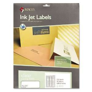  Maco Products   Maco   Matte Clear Address Labels, 1 x 2 5 