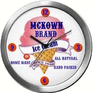  MCKOWN 14 Inch Ice Cream Metal Clock Quartz Movement 