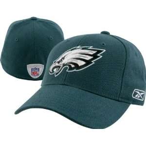   Eagles Reebok Fitted 7 3/8 Curved Bill Hat Cap: Sports & Outdoors