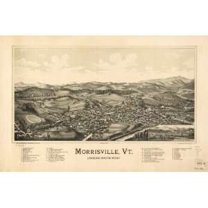  1889 map of Morrisville, Vermont