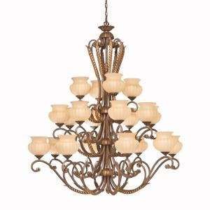   1695BRL 20 Light Eminence Chandelier, Brulee