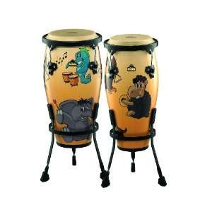  Meinl 8 inch+ 9 inch Wood Conga Set Incl. Basket Stands 