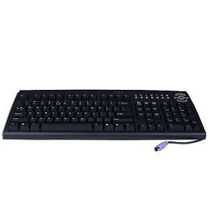  BTC 5207 104 Key PS/2 MultiMedia Keyboard (Black 