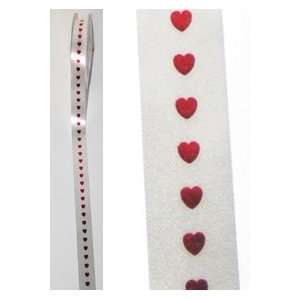  Ribbon Poly Red Baby Hearts 0.75 inche Arts, Crafts 