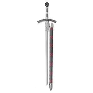  HUGUES DE PAYENS CRUSADER SWORD  SILVER