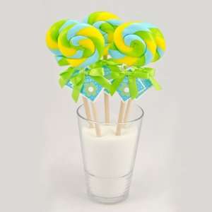 Sour Apple Swirl Lollipop 1 oz. 24 Grocery & Gourmet Food