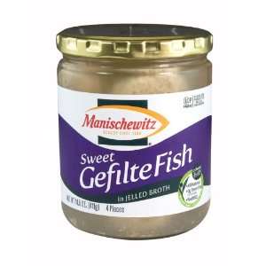 Manischewitz Sweet Gefilte Fish in Jelled Broth 24 Oz. (Pack of 2 