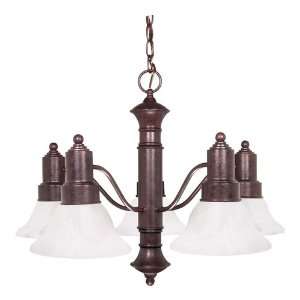  Nuvo 60/191 Gotham 5 Light Chandeliers in Old Bronze: Home 