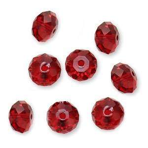  Swarovski Crystal 5040 Rondelles 8mm Siam (8 Beads): Arts 