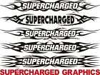 SUPERCHARGED Window Sticker Decal Tribal Flame Graphic