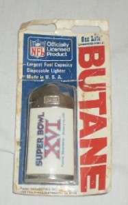 Superbowl XVI 1982 Metal Mug & Butane Lighter Lot of 2 LOOK  