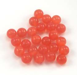 6mm bright orange cats eye beads
