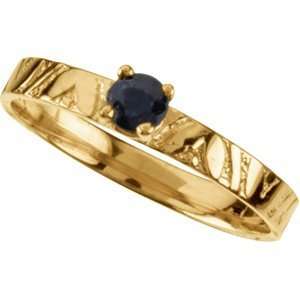    14K Yellow Gold SEPTEMBER Youth Genuine Birthstone Ring: Jewelry