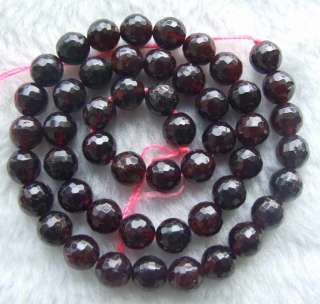 summarize 8mm natural garnet faceted round beads 15 5 s n cy6757 