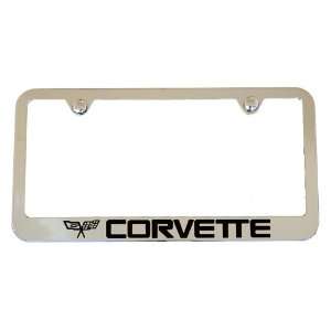  Corvette C2 Chrome License Plate Frame Dual: Automotive