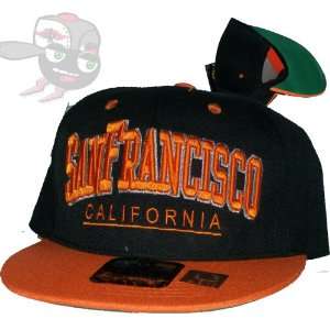  : San Francisco Ca. Two Tone Script Snapback Hat Cap: Everything Else