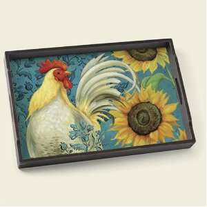  Sunshine Call Rooster 18 x 12 inch Decorative Tray
