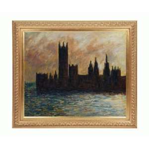  Oil Painting   Monet Paintings London. Houses of Parliament (Sun 