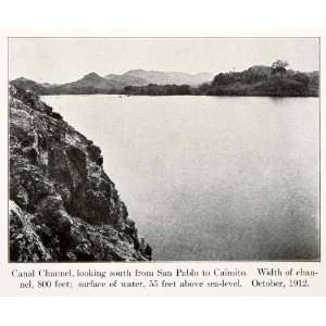  1913 Print Canal Channel San Pablo Caimito Landscape 