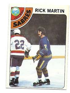 1978 79 OPC # 80 BUFFALO SABRES RICK MARTIN CARD  