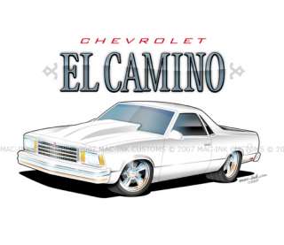 78 81 Chevy El Camino PRO TOUR T Shirt   EM  