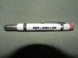 Joseph Mathias Westminster MD Hanover PA Bullet Pencil  