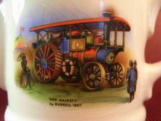   SHAVING MUG FEATURING TRACTION ENGINE HER MAJESTY BY BURRELL  WADE