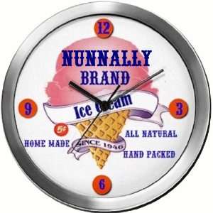  NUNNALLY 14 Inch Ice Cream Metal Clock Quartz Movement 