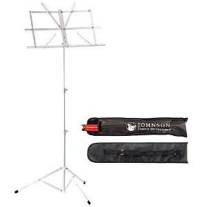  JSI White Student Music Stand with Carry Bag: Musical 
