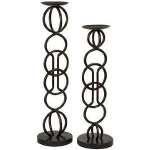  Set of 2 Iron Harmony Candle Holders: Home & Kitchen