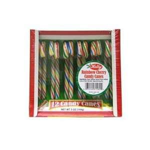 Holly Rainbow Cherry Candy Canes: Grocery & Gourmet Food