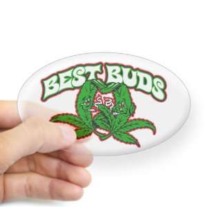  Sticker Clear (Oval) Marijuana Best Buds 