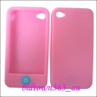   Rubber Silicone Back Case Cover Skin Pouch For iPhone 4 4G New  