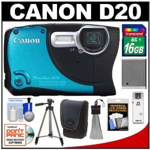  Canon PowerShot D20 Shock & Waterproof GPS Digital Camera 