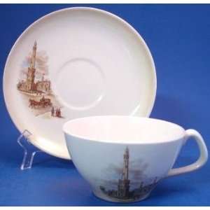  Canonsburg Mid American Heritage Cup Saucer Water Tower 
