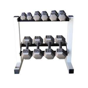 Cap Barbell Solid Hex Dumbbell Set with Rack (150 Pound):  