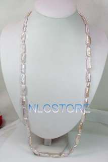 32 inches long 17mm AA+ genuine biwa pearl necklace  