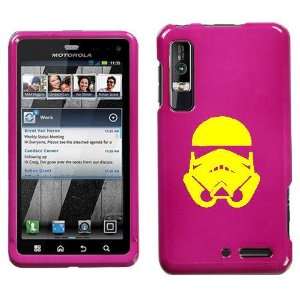   XT862 YELLOW STORMTROOPER ON PINK HARD CASE COVER 
