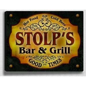  Stolps Bar & Grill 14 x 11 Collectible Stretched 