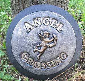 plastic plaque / stepping stone angel crossing mold  