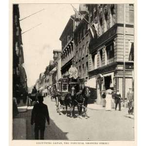 : 1910 Print Drotting Gatan Horse Carriage Fashion Parasol Stockholm 